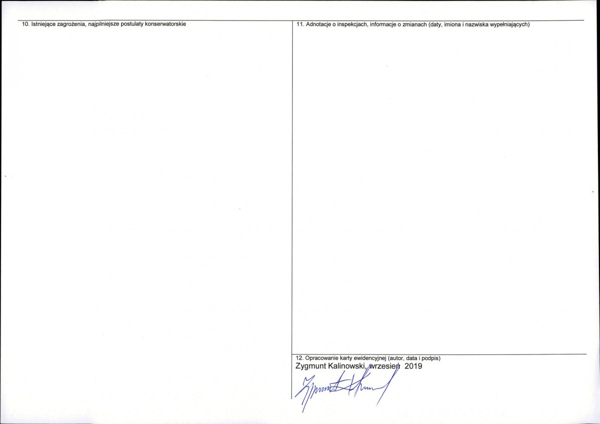 Karta obiektu niewpisanego do rejestru, skan nr 2