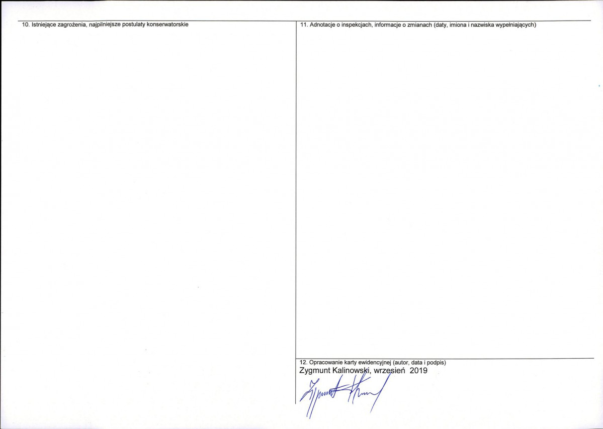 Karta obiektu niewpisanego do rejestru, skan nr 2