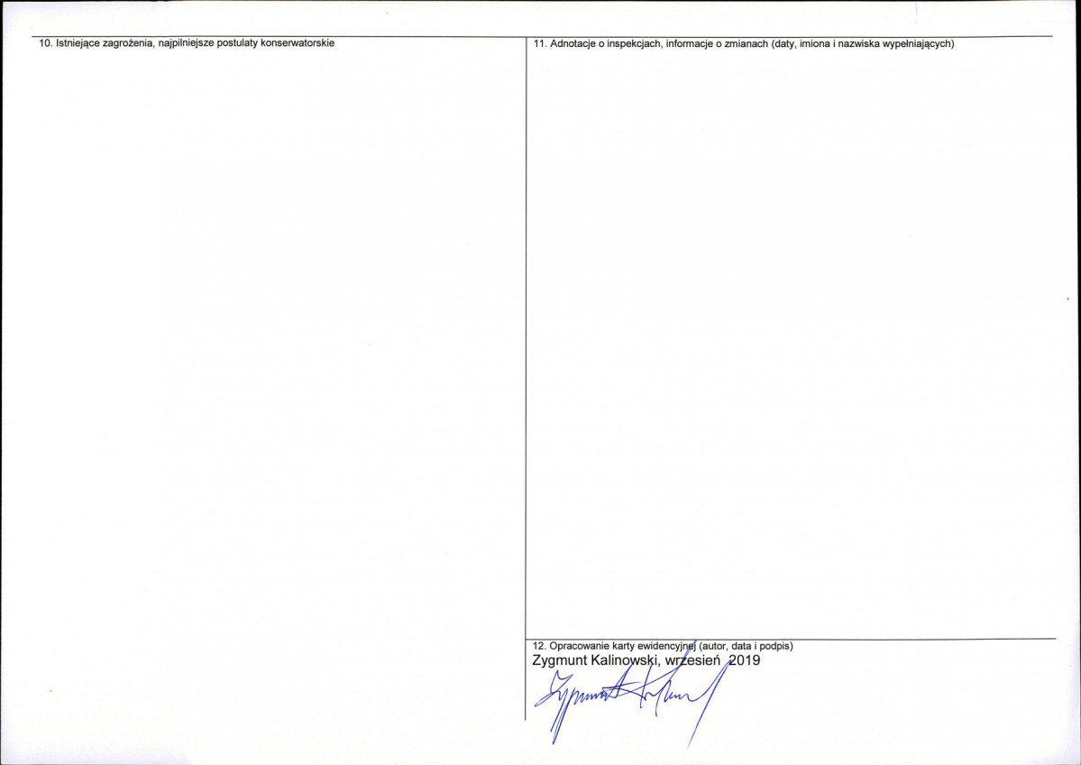 Karta obiektu niewpisanego do rejestru, skan nr 2