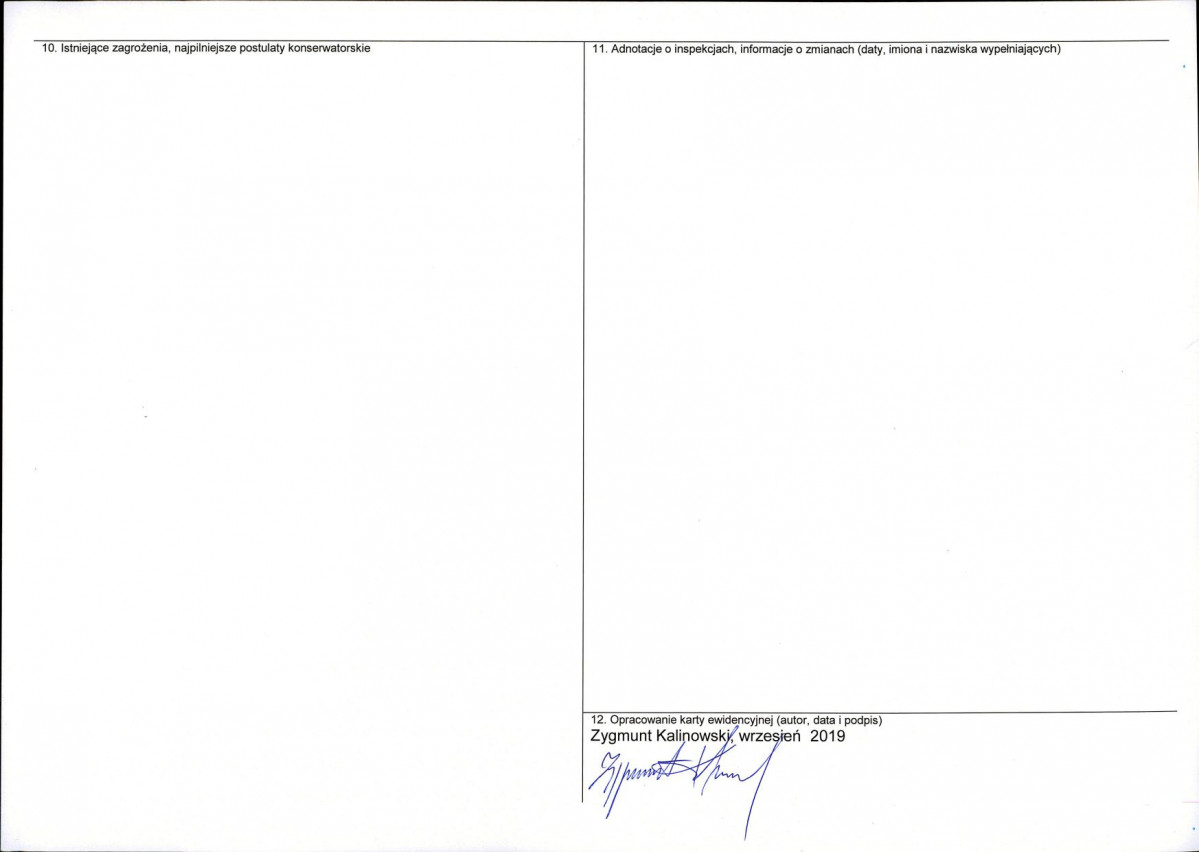 Karta obiektu niewpisanego do rejestru, skan nr 2