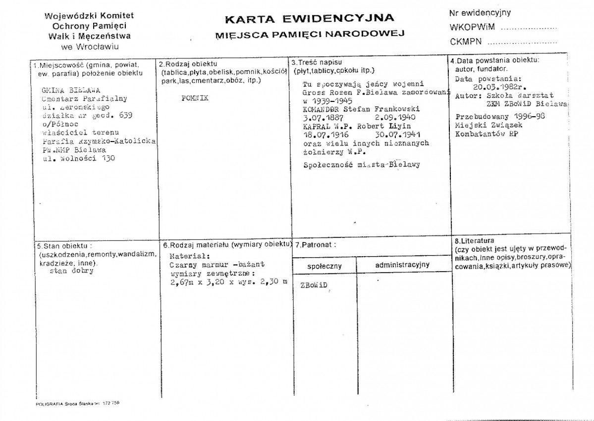 kewd - karta ewidencyjna, skan nr 1