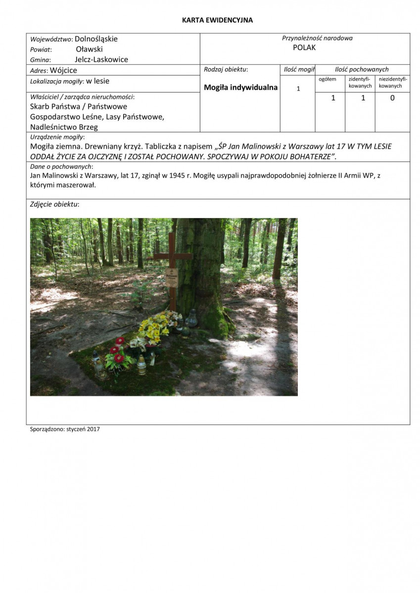 karta ewidencyjna, skan nr 1