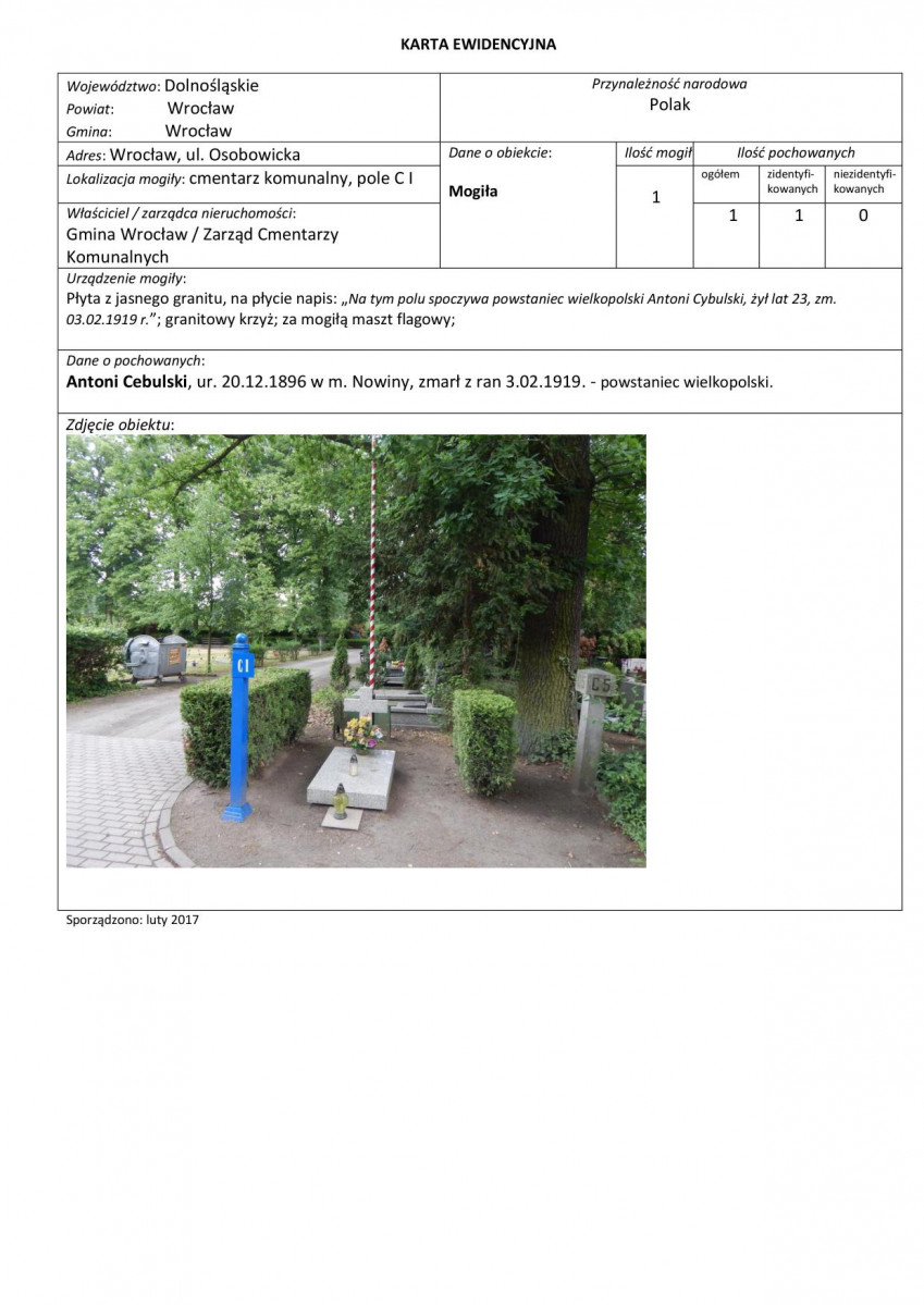 karta ewidencyjna, skan nr 1