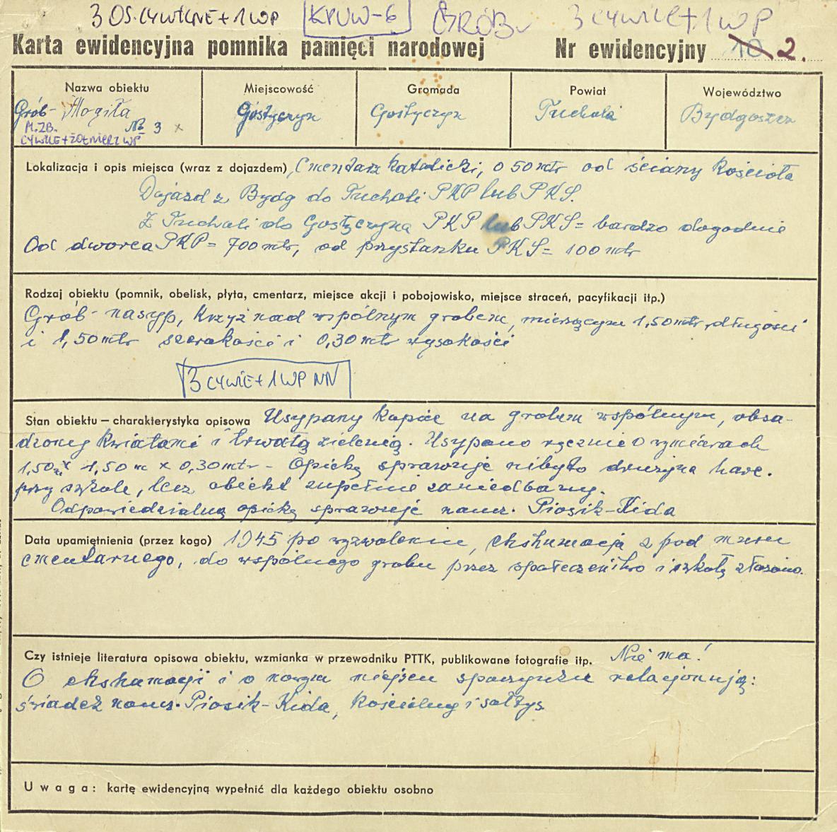 karta ewidencyjna, skan nr 1