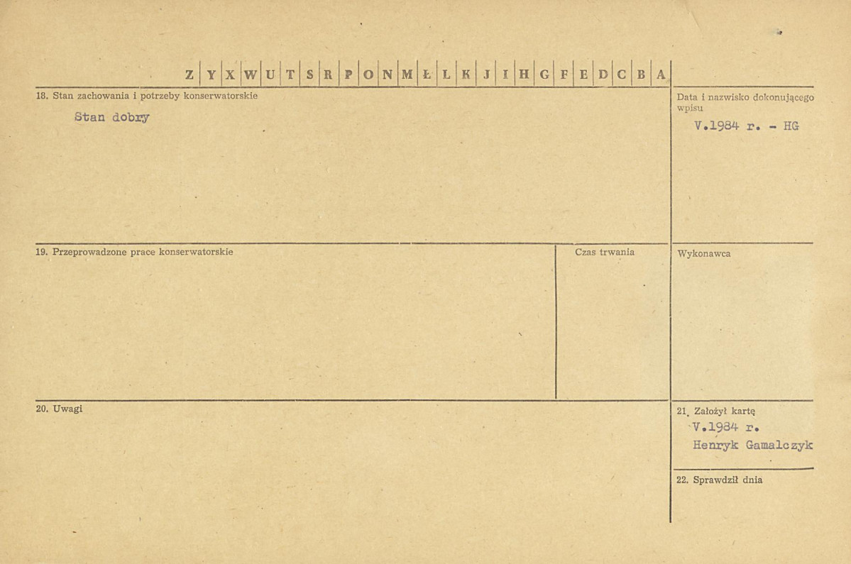 karta ewidencyjna, skan nr 2