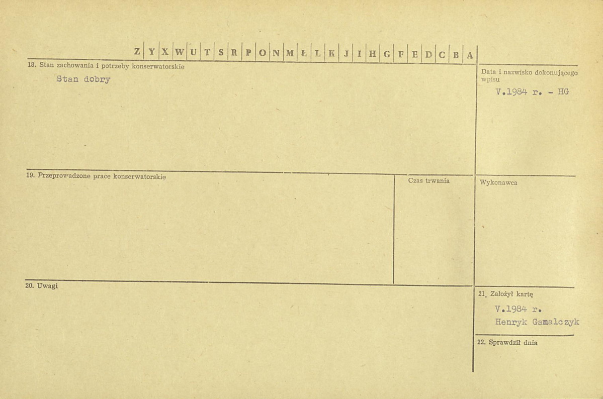 karta ewidencyjna, skan nr 2