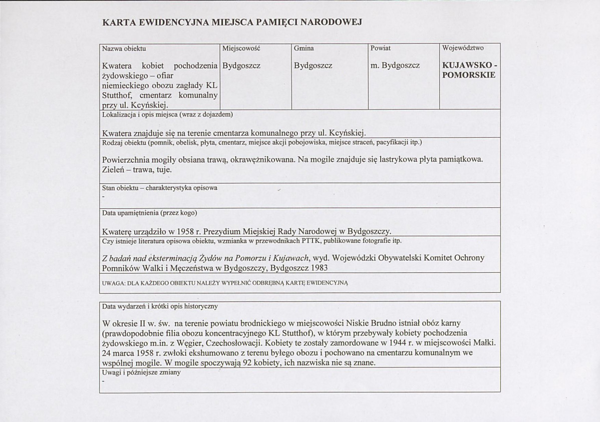 karta ewidencyjna, skan nr 1
