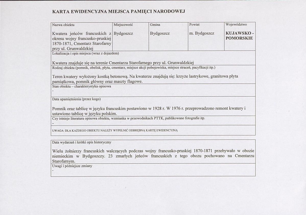 karta ewidencyjna, skan nr 1