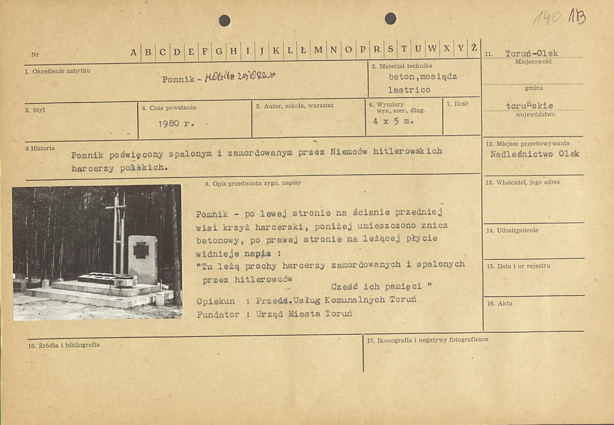 karta ewidencyjna, skan nr 1