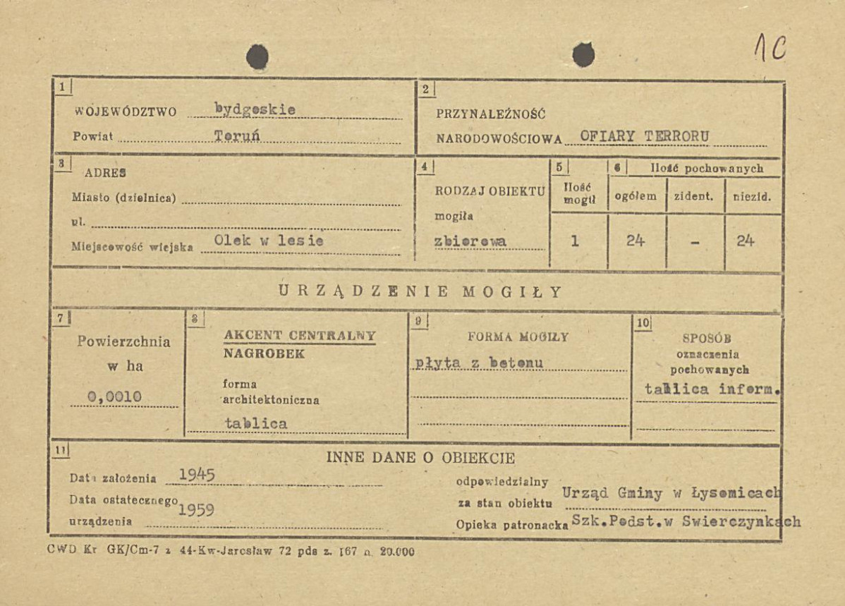 karta ewidencyjna, skan nr 1