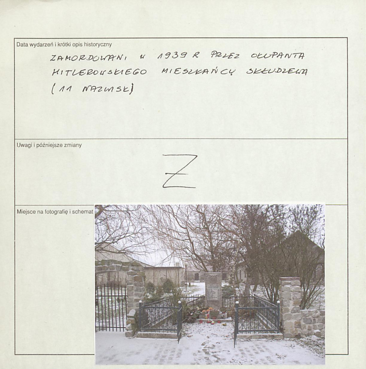 karta ewidencyjna, skan nr 2