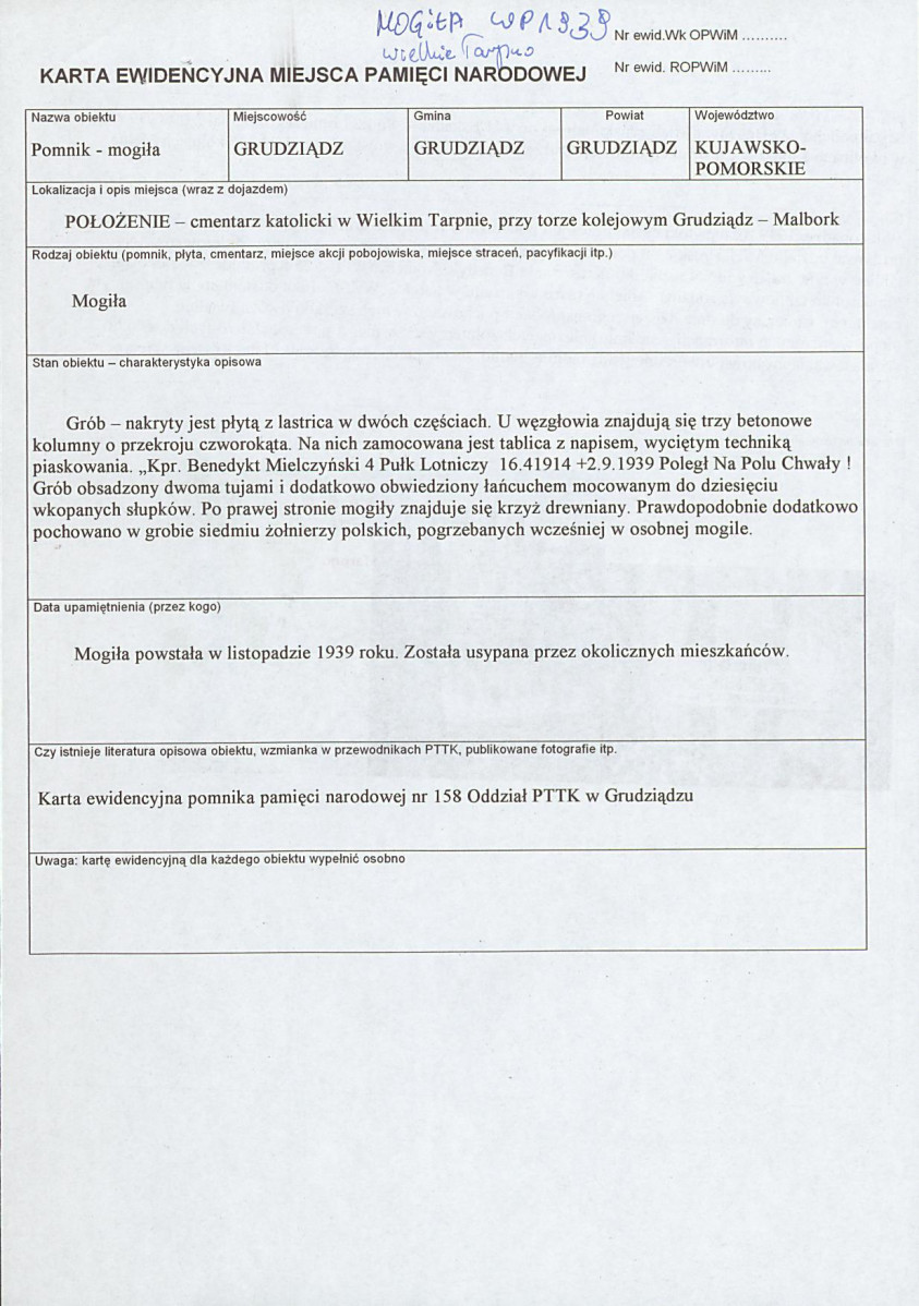 karta ewidencyjna, skan nr 1