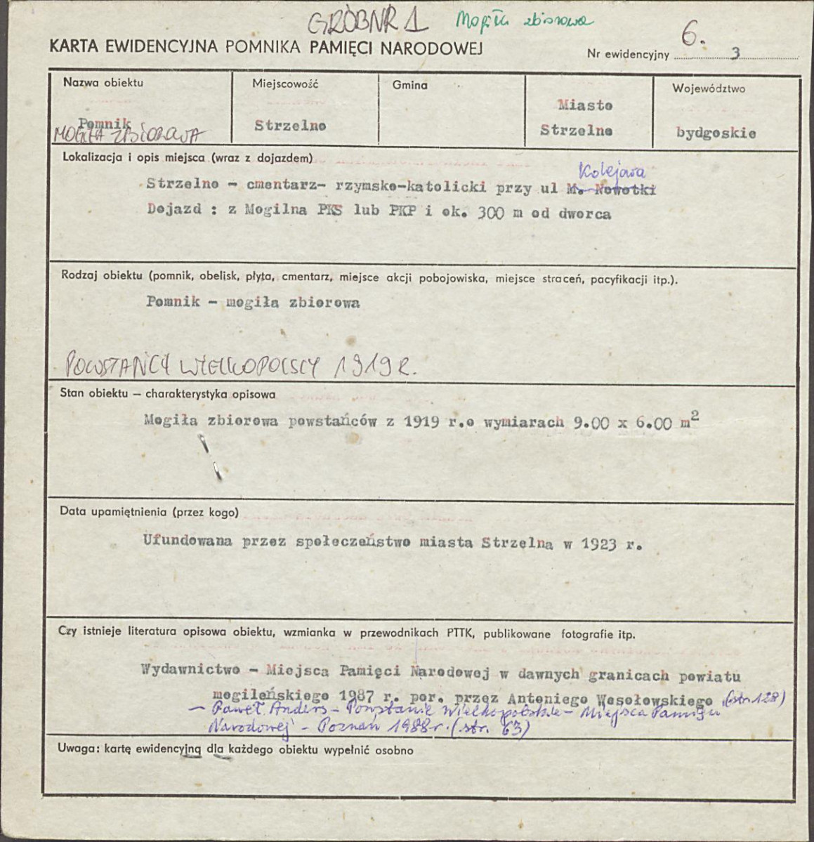 karta ewidencyjna, skan nr 1