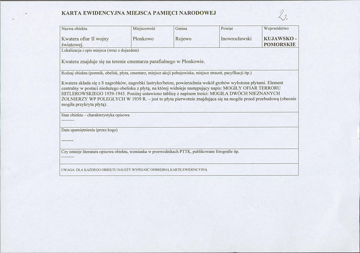 karta ewidencyjna, skan nr 1