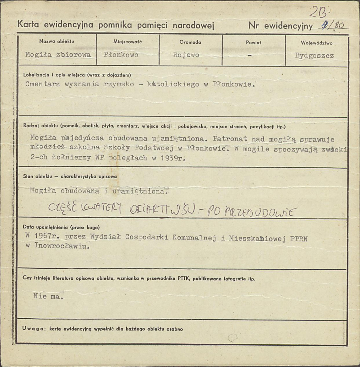 karta ewidencyjna, skan nr 16