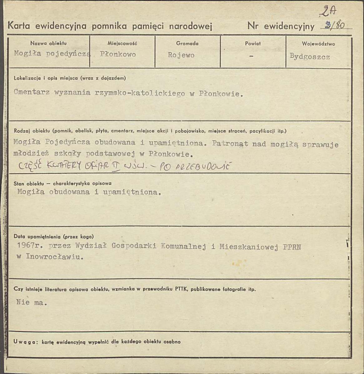 karta ewidencyjna, skan nr 18