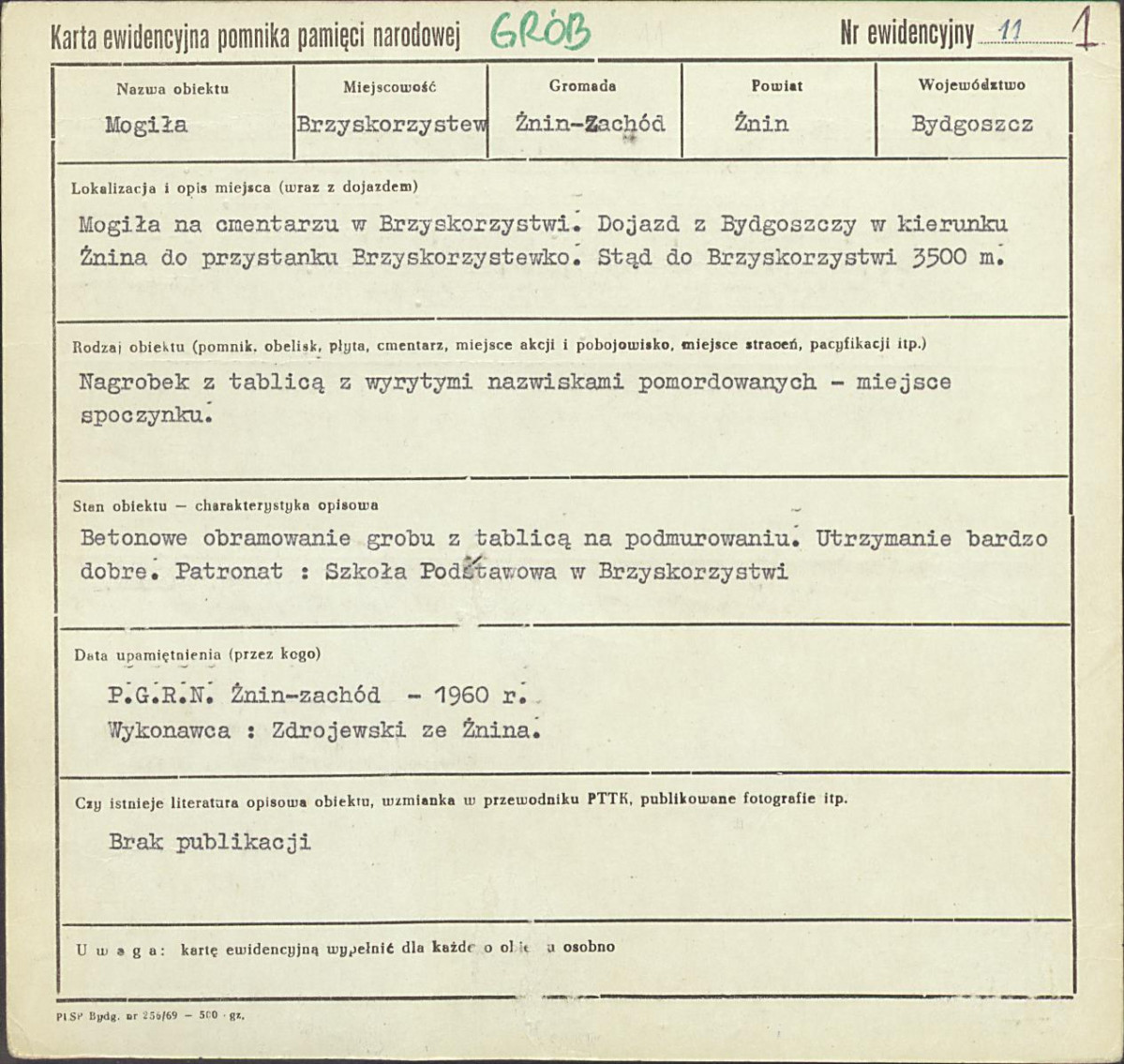 karta ewidencyjna, skan nr 1