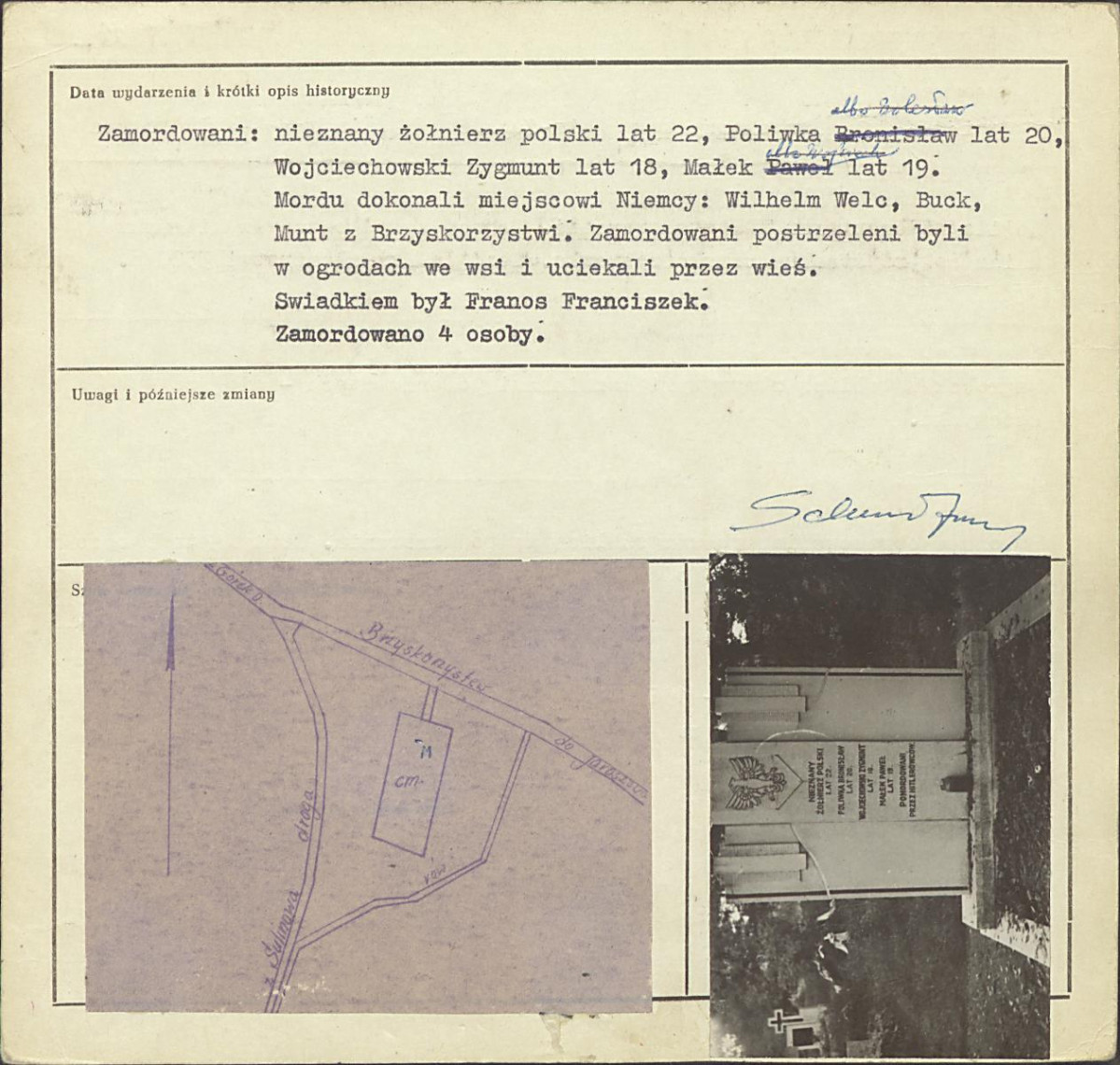 karta ewidencyjna, skan nr 2