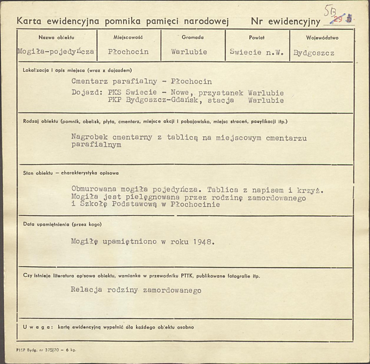 karta ewidencyjna, skan nr 3