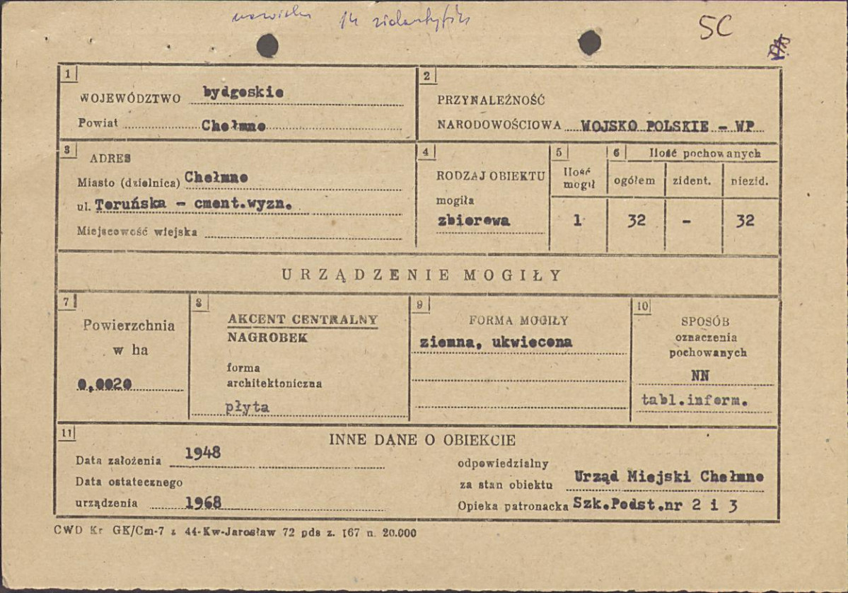 karta ewidencyjna, skan nr 1