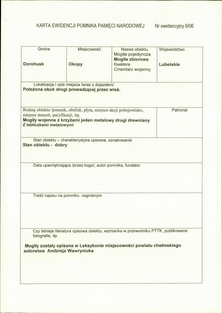 karta ewidencyjna, skan nr 1