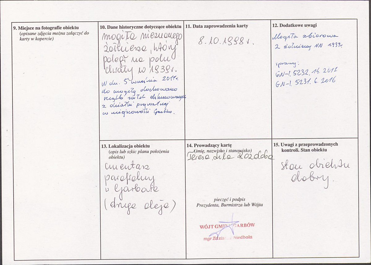 karta ewidencyjna, skan nr 2