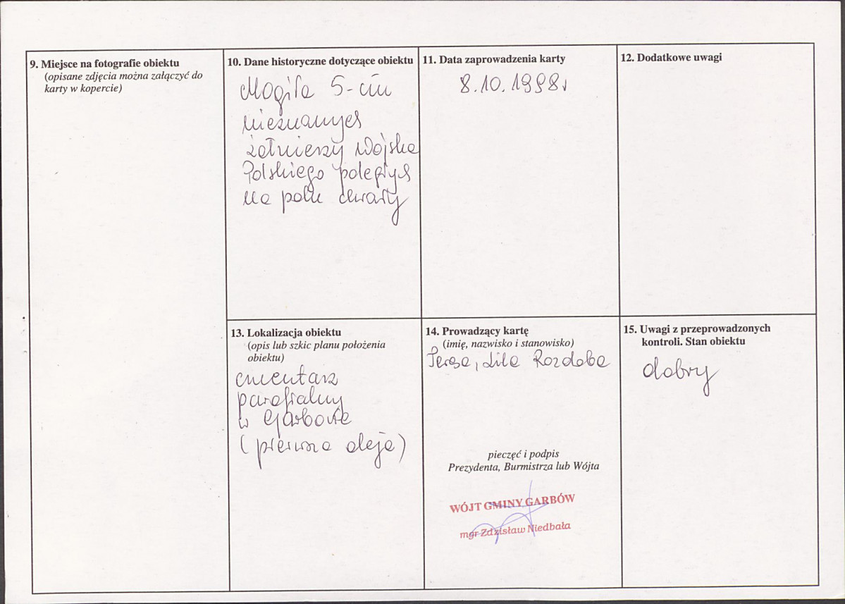 karta ewidencyjna, skan nr 2