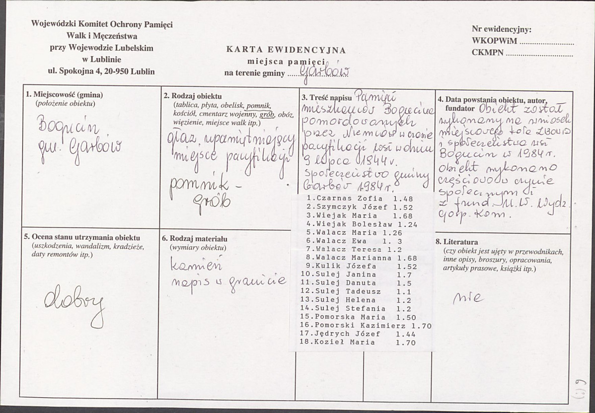 karta ewidencyjna, skan nr 8