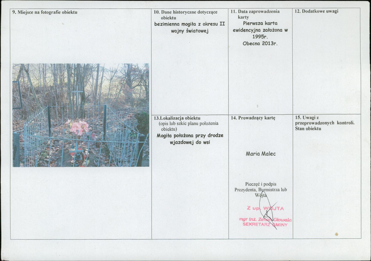 karta ewidencyjna, skan nr 2