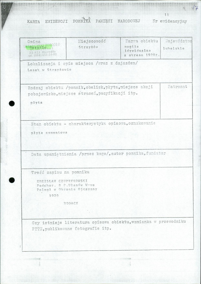 karta ewidencyjna, skan nr 3