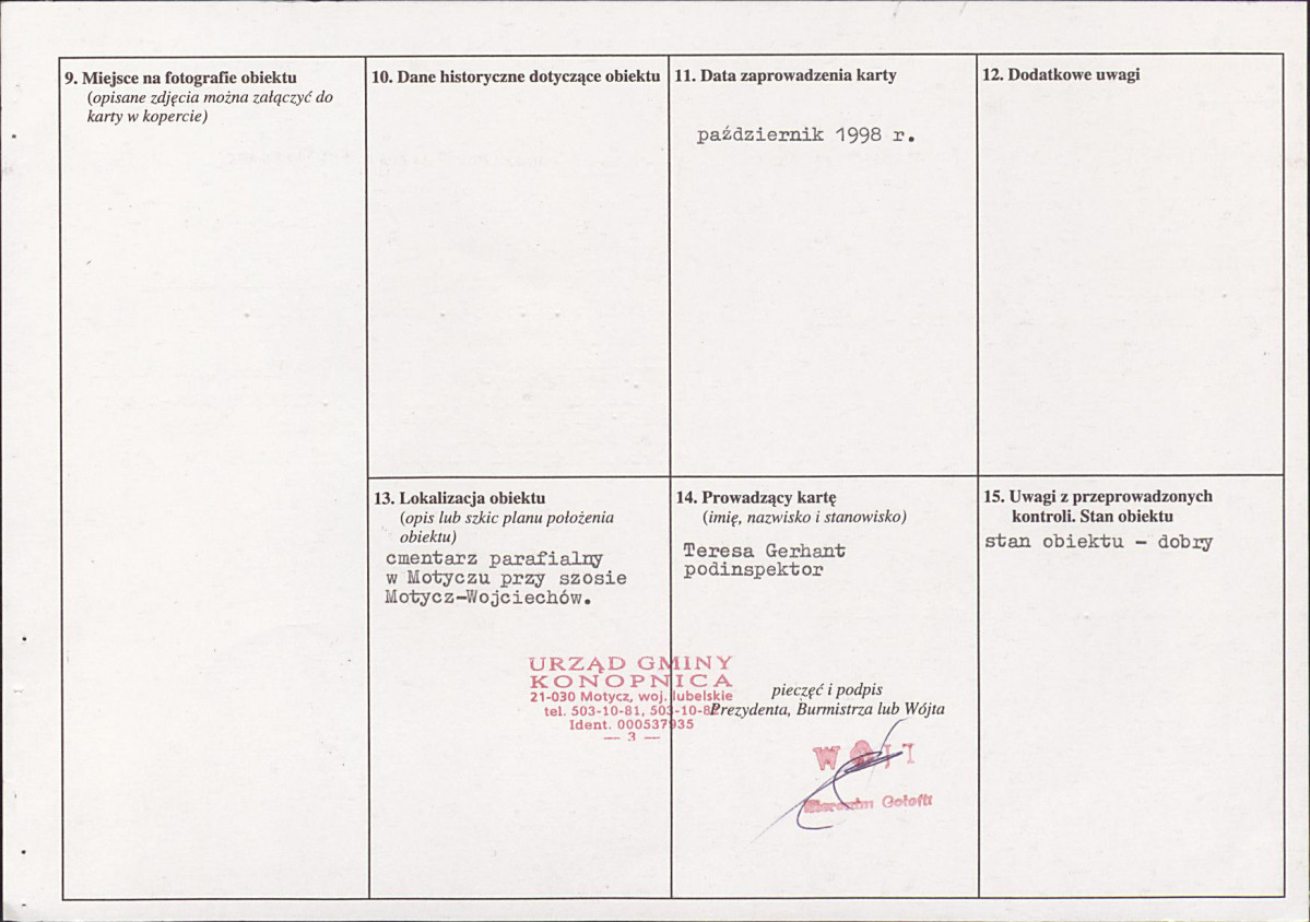 karta ewidencyjna, skan nr 2