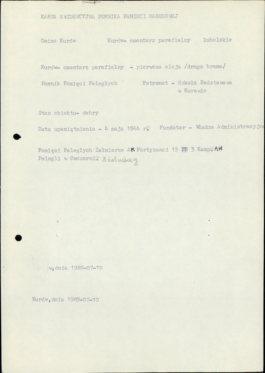kewd - karta ewidencyjna, skan nr 1