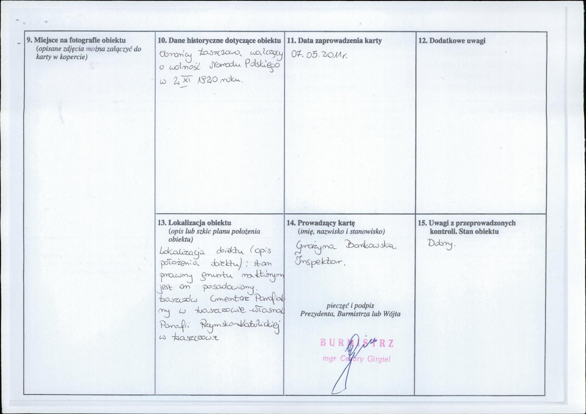 karta ewidencyjna, skan nr 2
