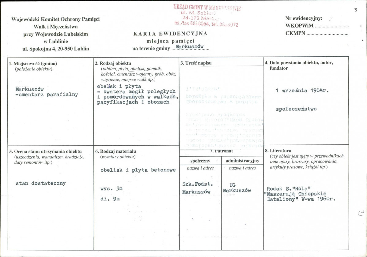karta ewidencyjna, skan nr 2