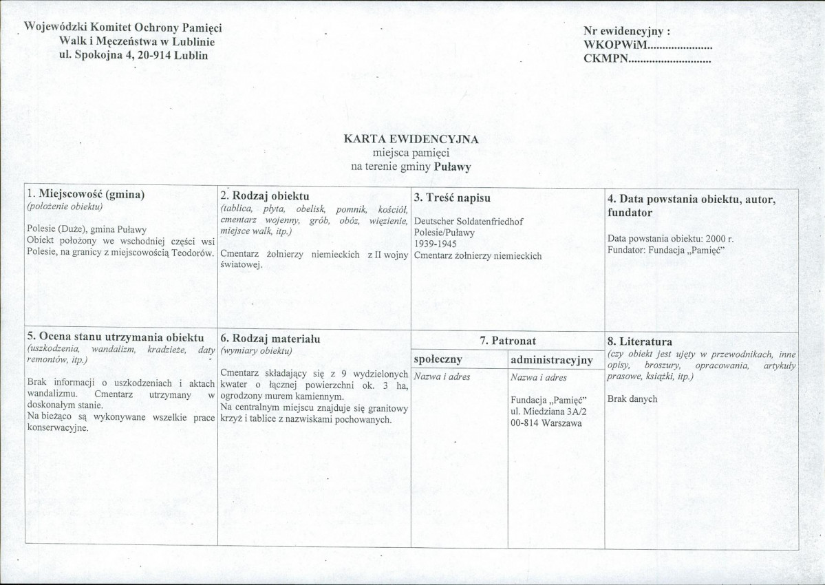 karta ewidencyjna, skan nr 3