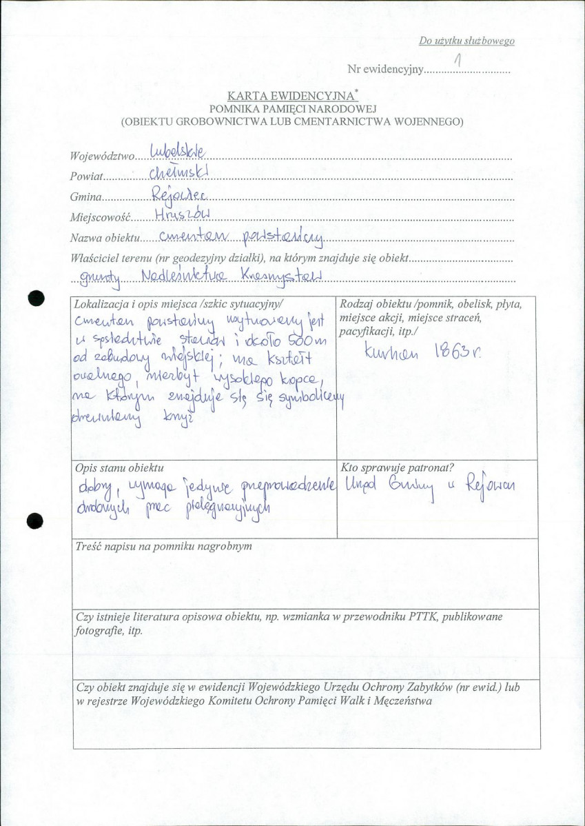 karta ewidencyjna, skan nr 4