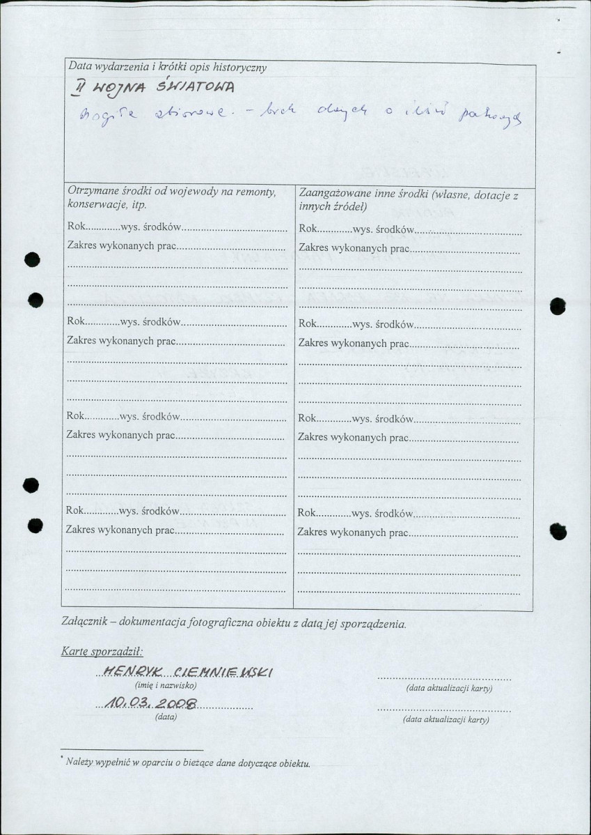 karta ewidencyjna, skan nr 4
