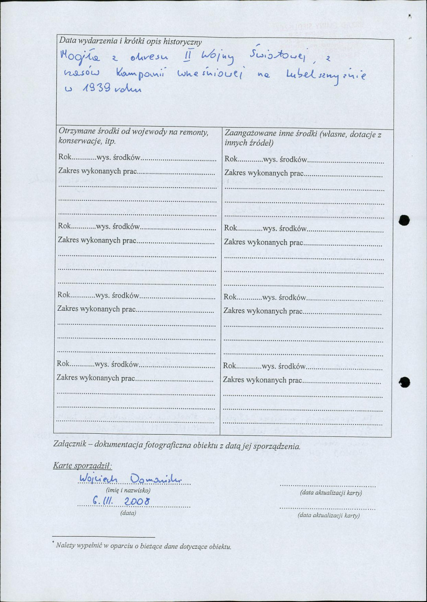 karta ewidencyjna, skan nr 6