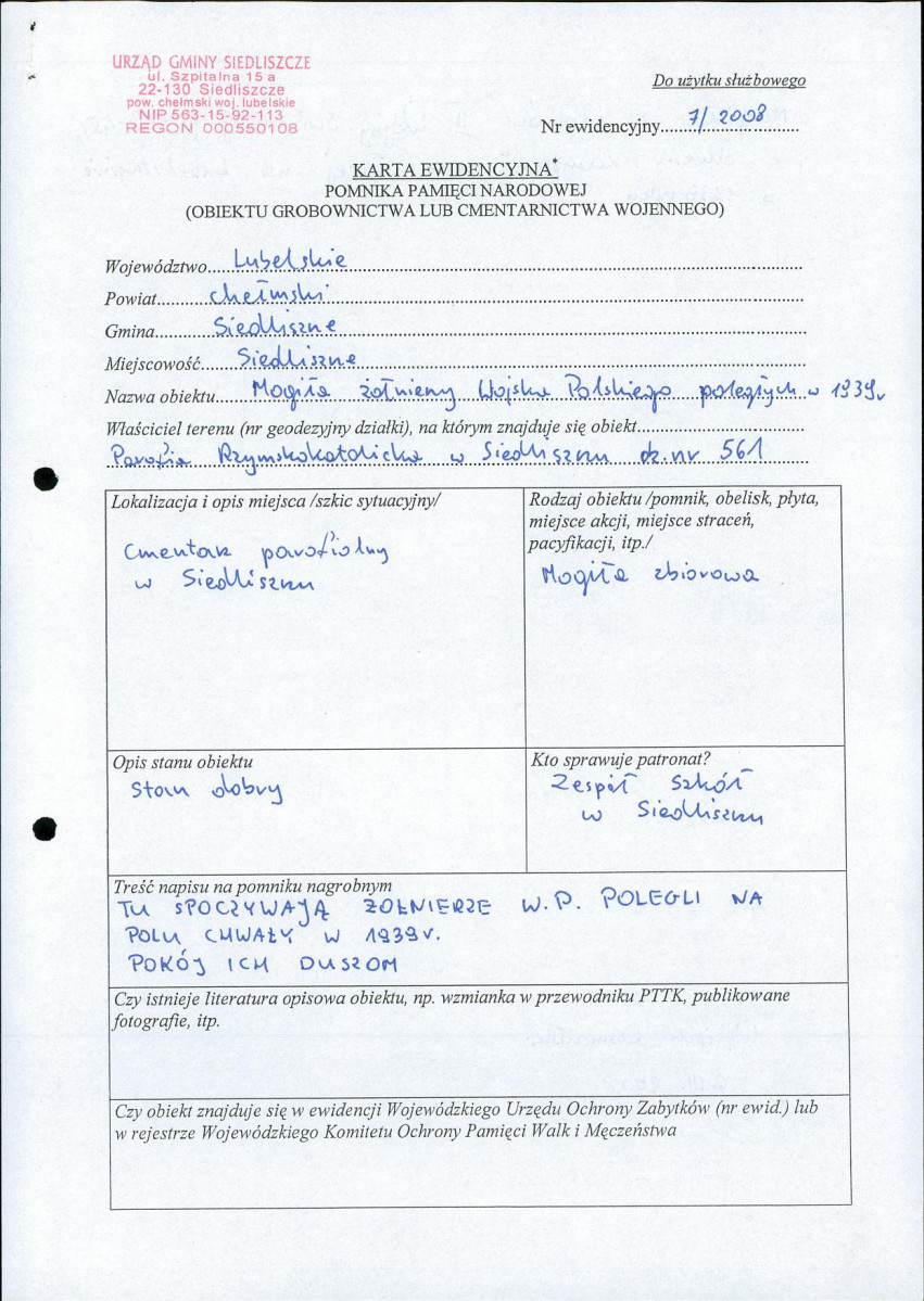 karta ewidencyjna, skan nr 4