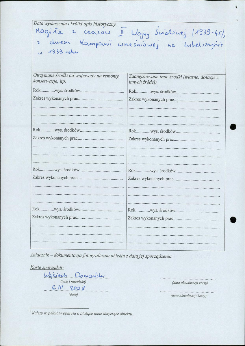 karta ewidencyjna, skan nr 5