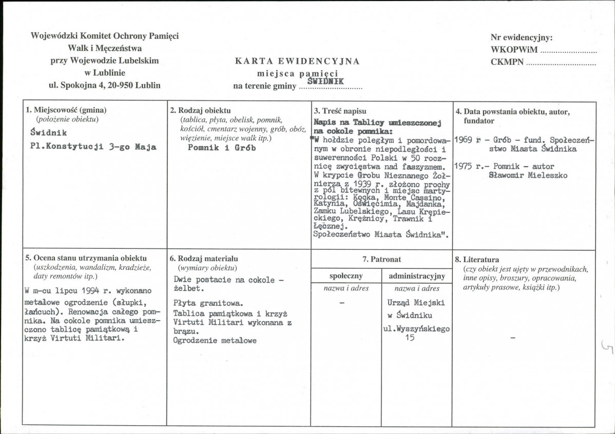 karta ewidencyjna, skan nr 1