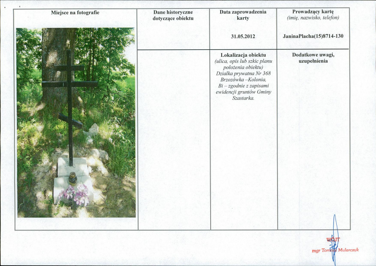 karta ewidencyjna, skan nr 2