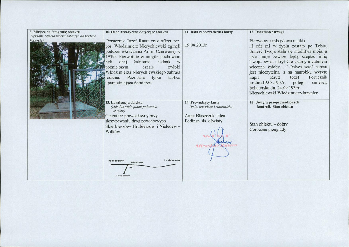 karta ewidencyjna, skan nr 2