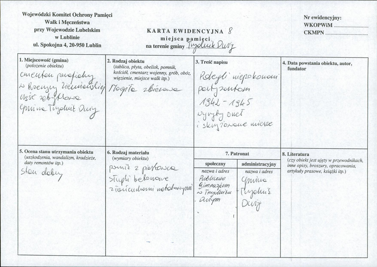 karta ewidencyjna, skan nr 1