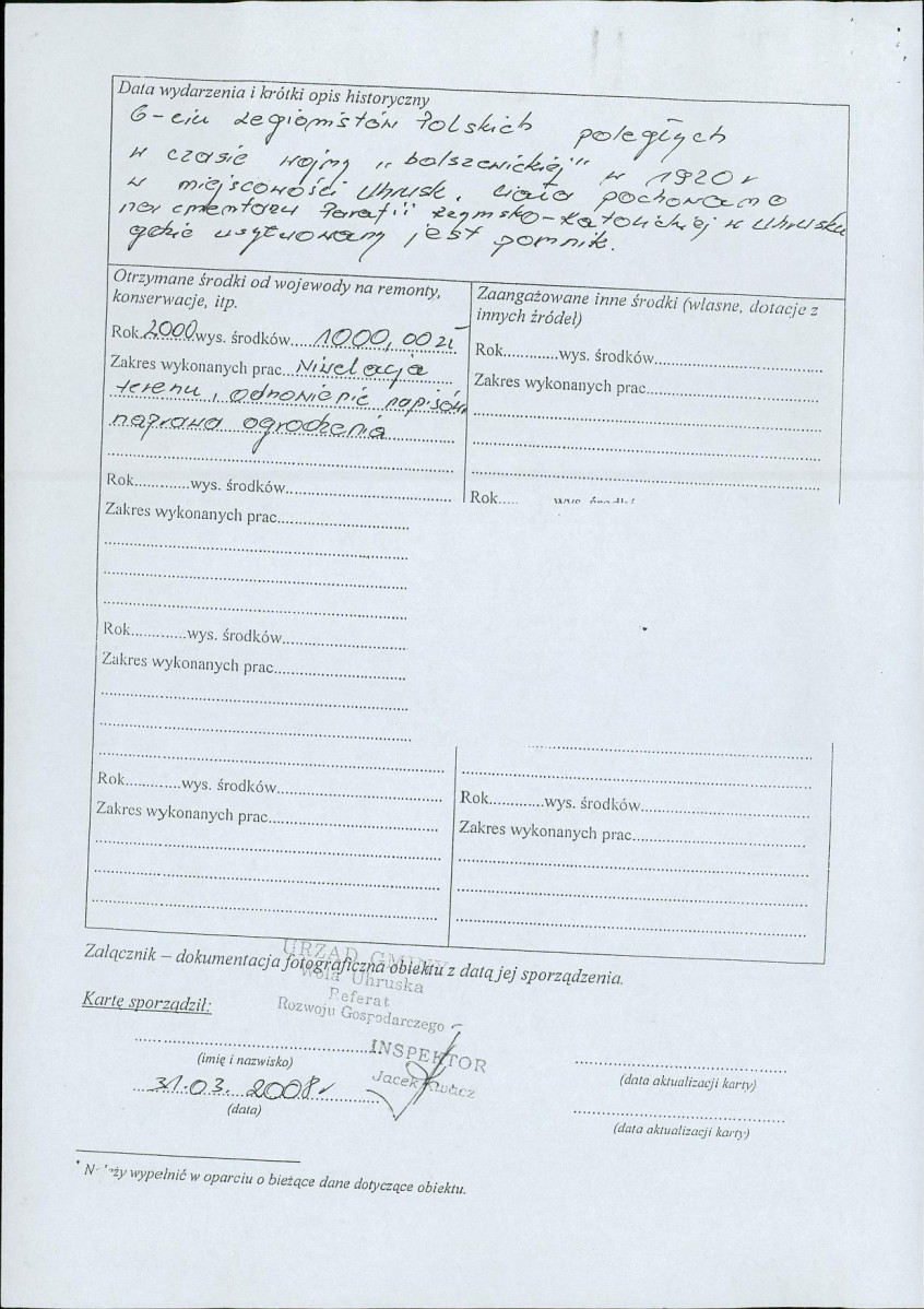 karta ewidencyjna, skan nr 5