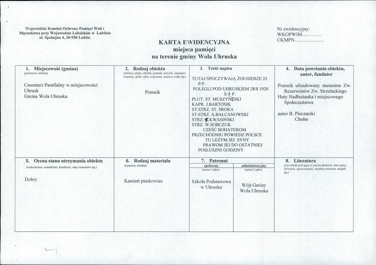 karta ewidencyjna, skan nr 1