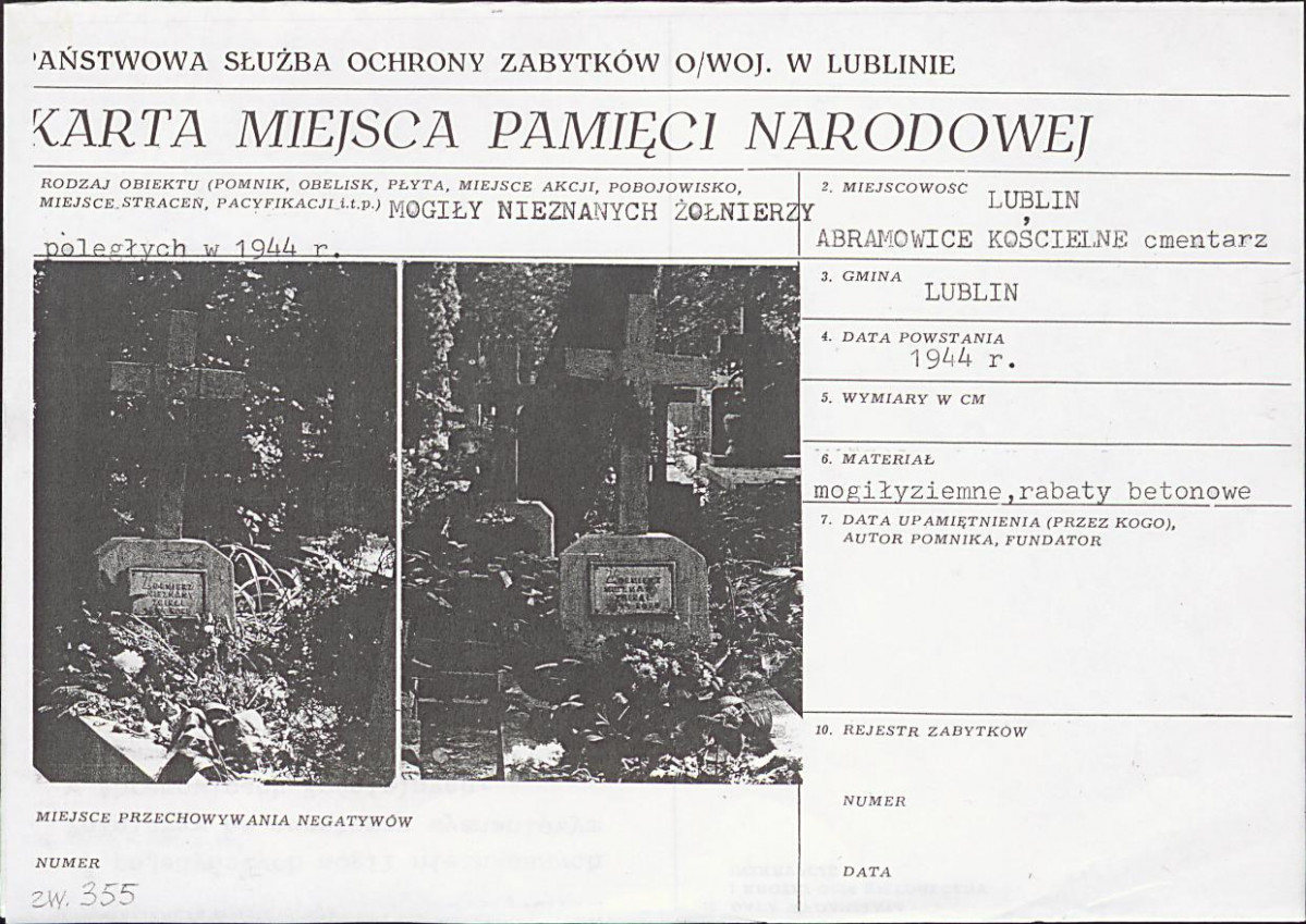 karta ewidencyjna, skan nr 1