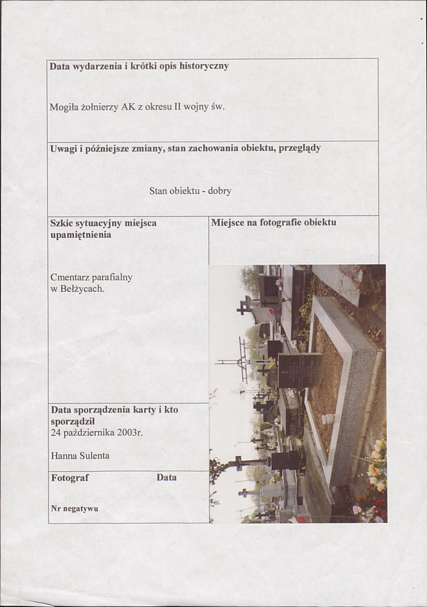 karta ewidencyjna, skan nr 2