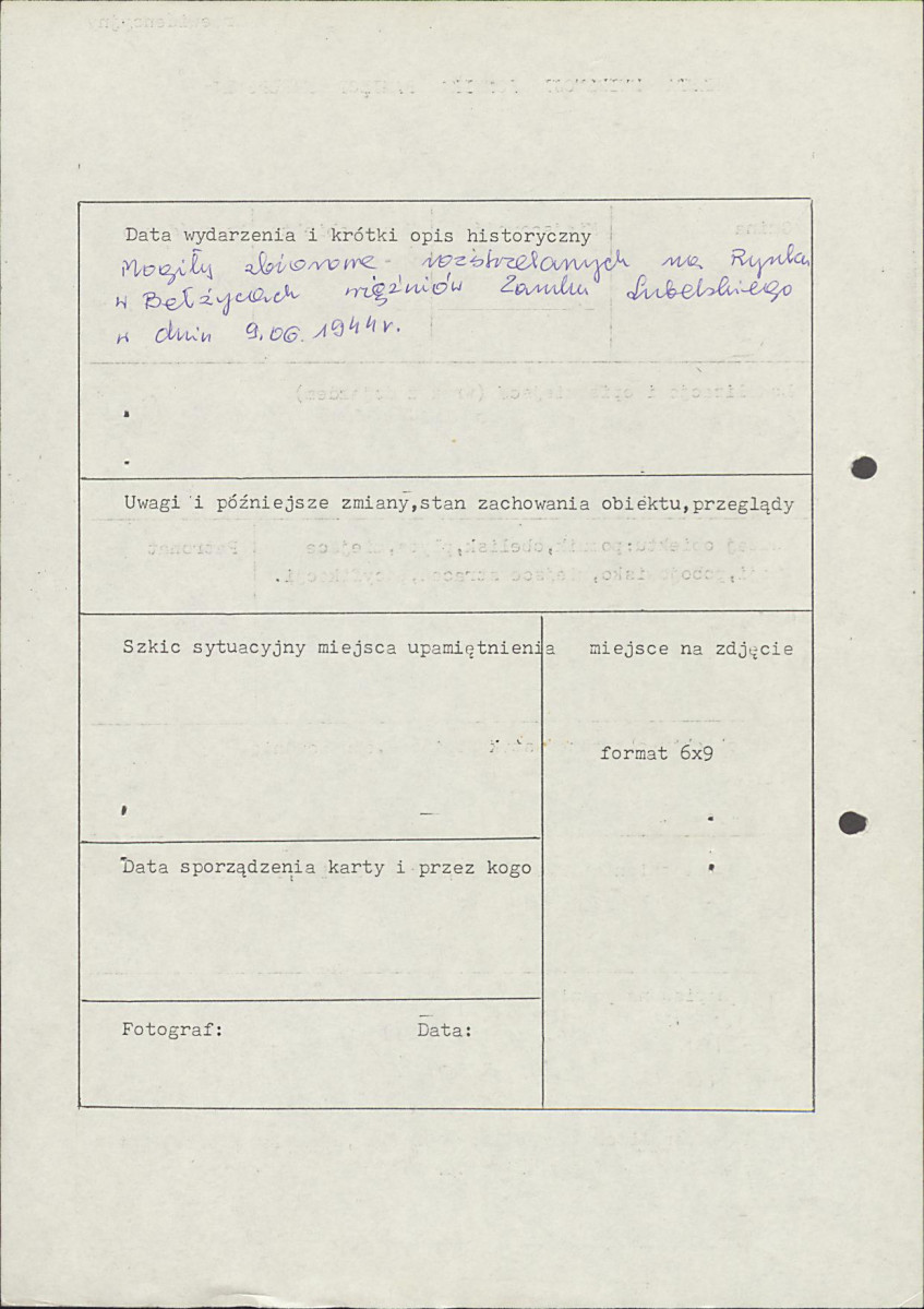 karta ewidencyjna, skan nr 2