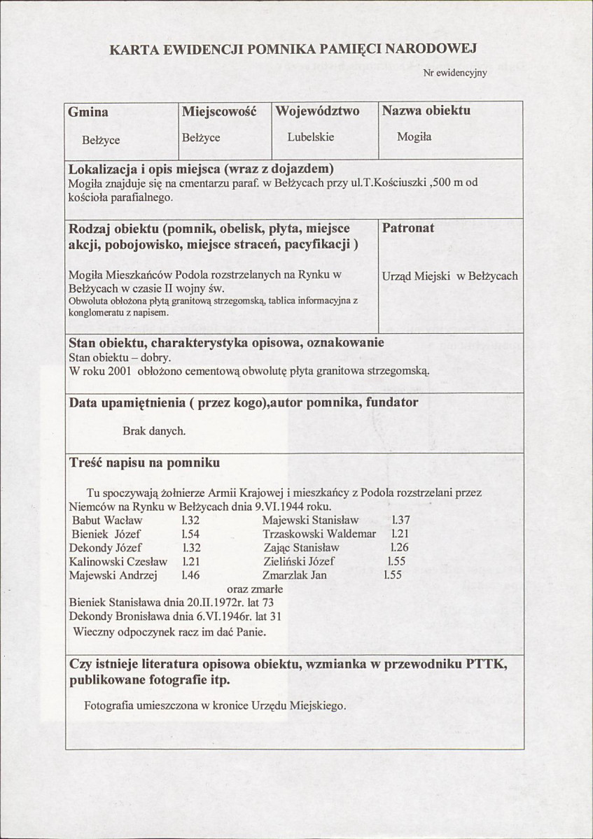 karta ewidencyjna, skan nr 1